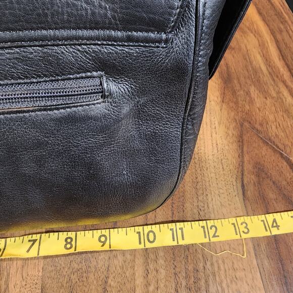 Vintage American Angel Black Leather Handbag NWT - Picture 10 of 15